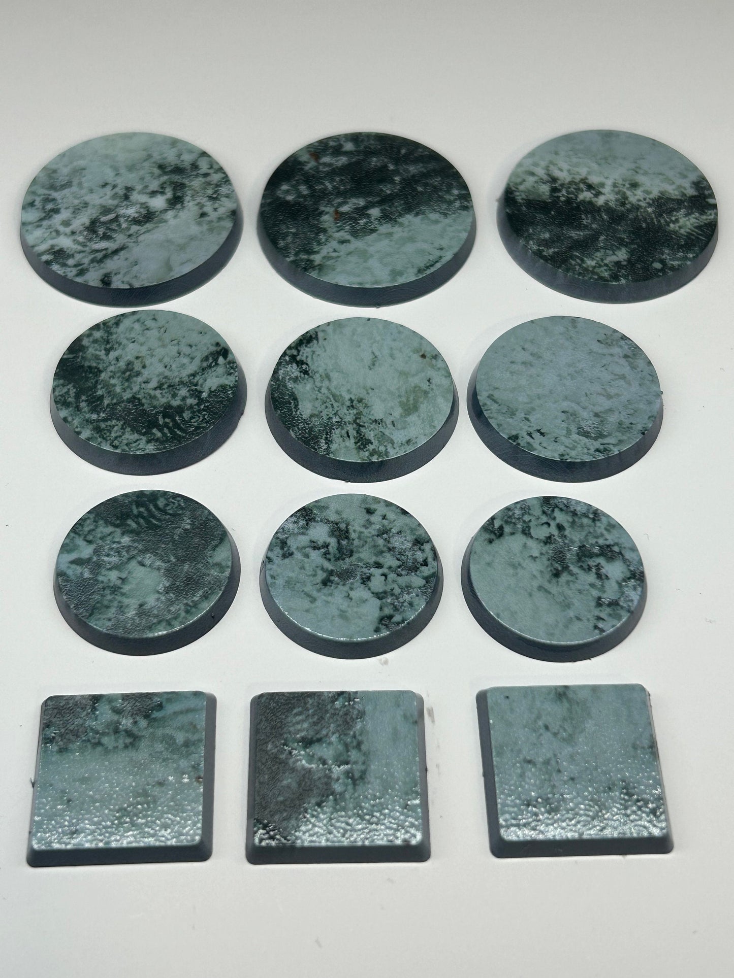 Premium Pre-Printed Miniature Bases - Snow/Glacier