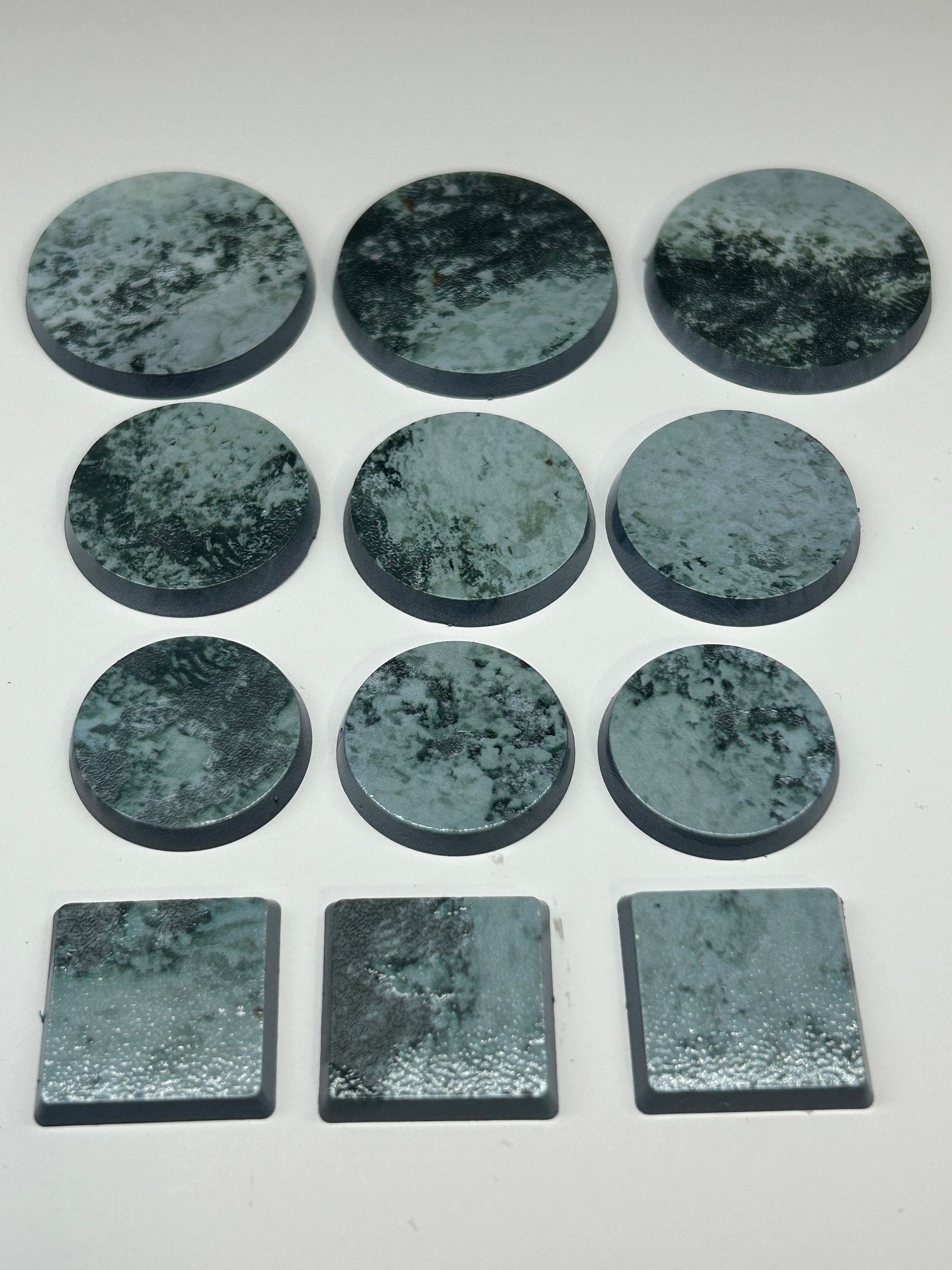 Premium Pre-Printed Miniature Bases - Snow/Glacier