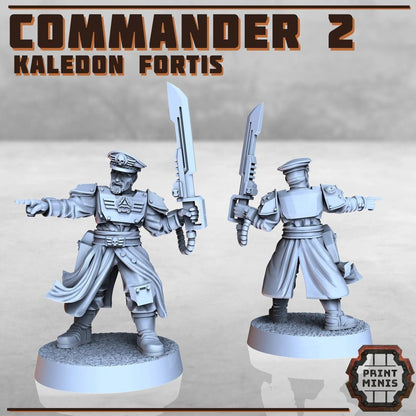 Kaledon Fortis - Commander 2 - HamsterFoundry - Print Minis