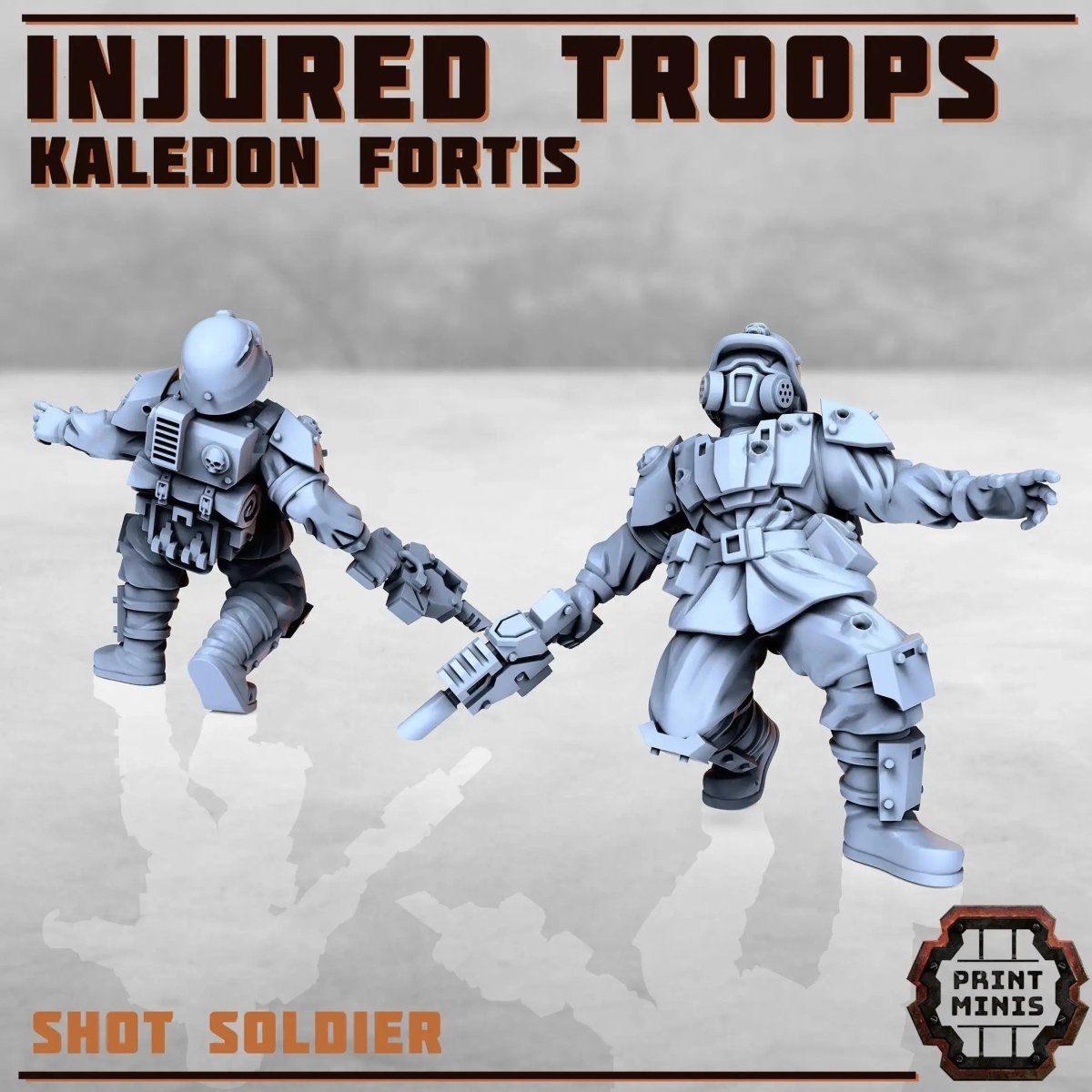 Kaledon Fortis - Injured Soldiers Bundle - HamsterFoundry - Print Minis