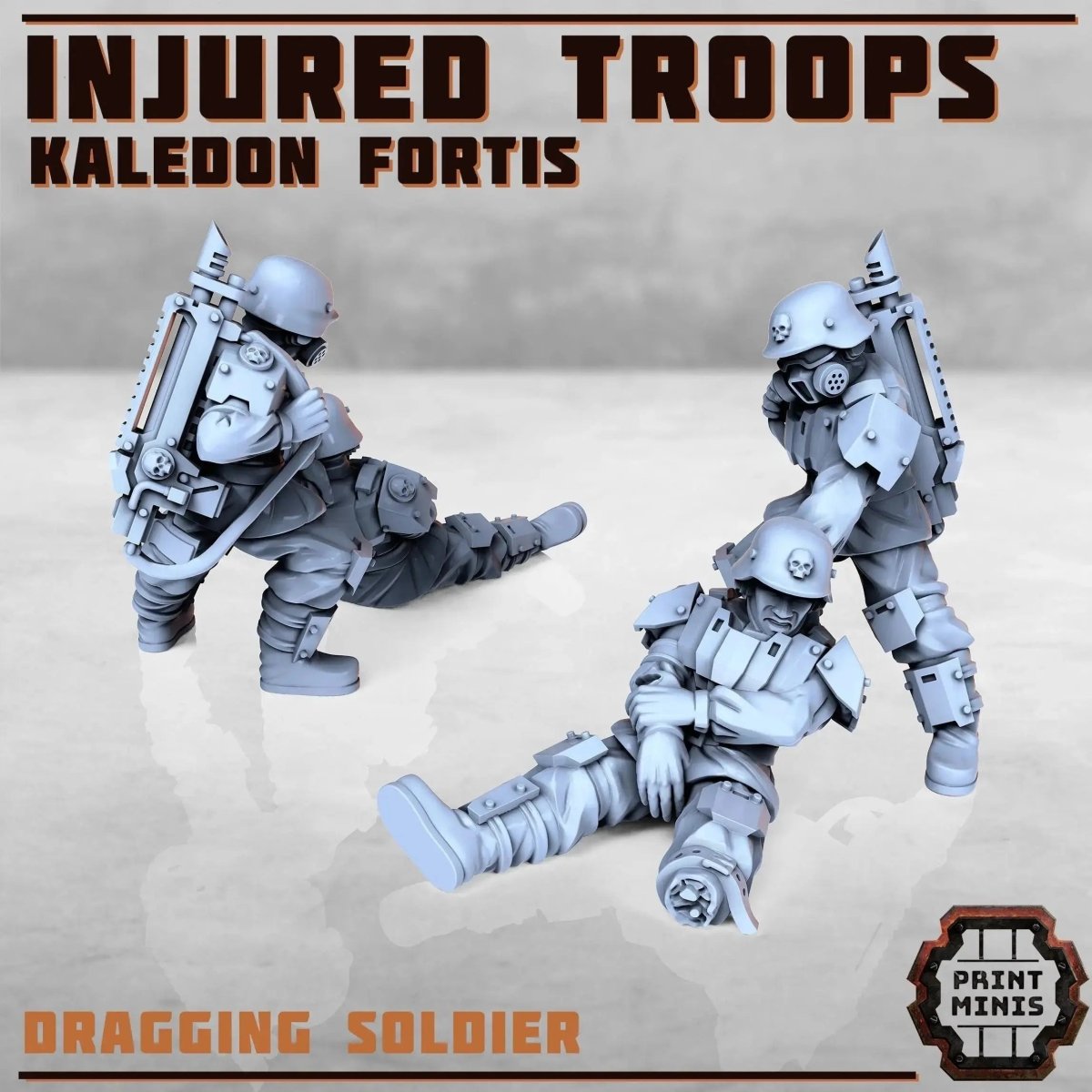 Kaledon Fortis - Injured Soldiers Bundle - HamsterFoundry - Print Minis