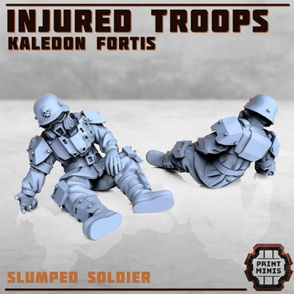 Kaledon Fortis - Injured Soldiers Bundle - HamsterFoundry - Print Minis