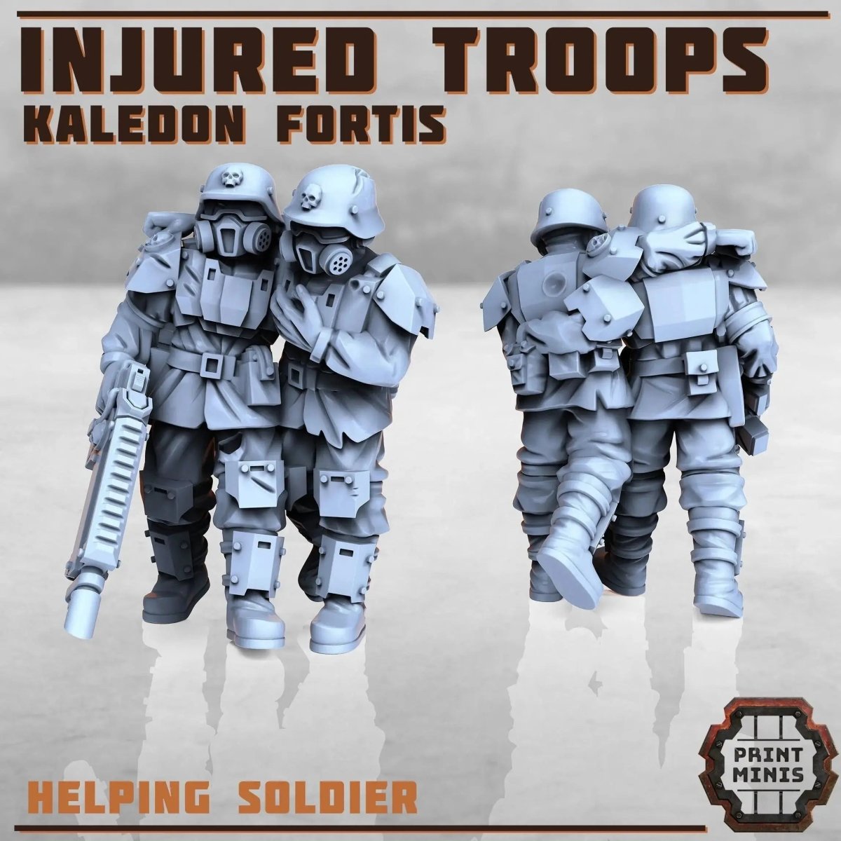 Kaledon Fortis - Injured Soldiers Bundle - HamsterFoundry - Print Minis